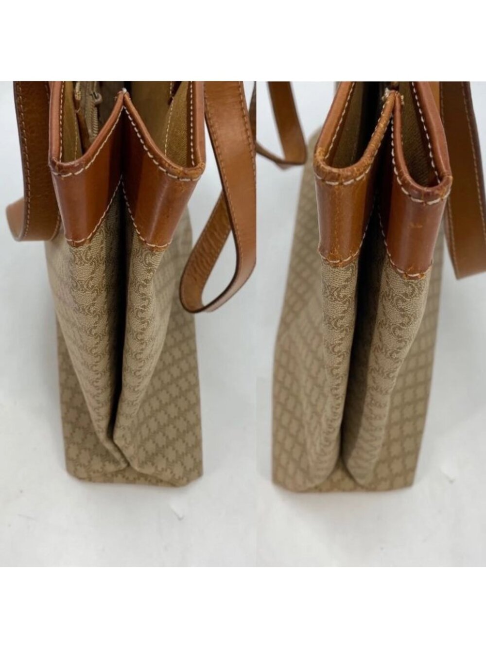 Celine Tote Shoulder Bag White Macadam Business - Picture 5 of 10